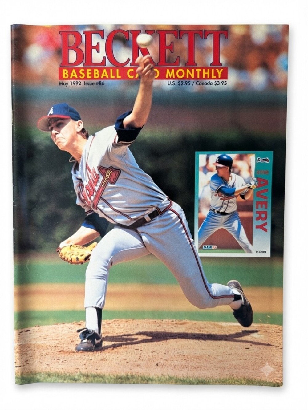 May 1992 ⚾ Steve Avery, Atlanta Braves — Beckett Baseball Card Monthly Magazine